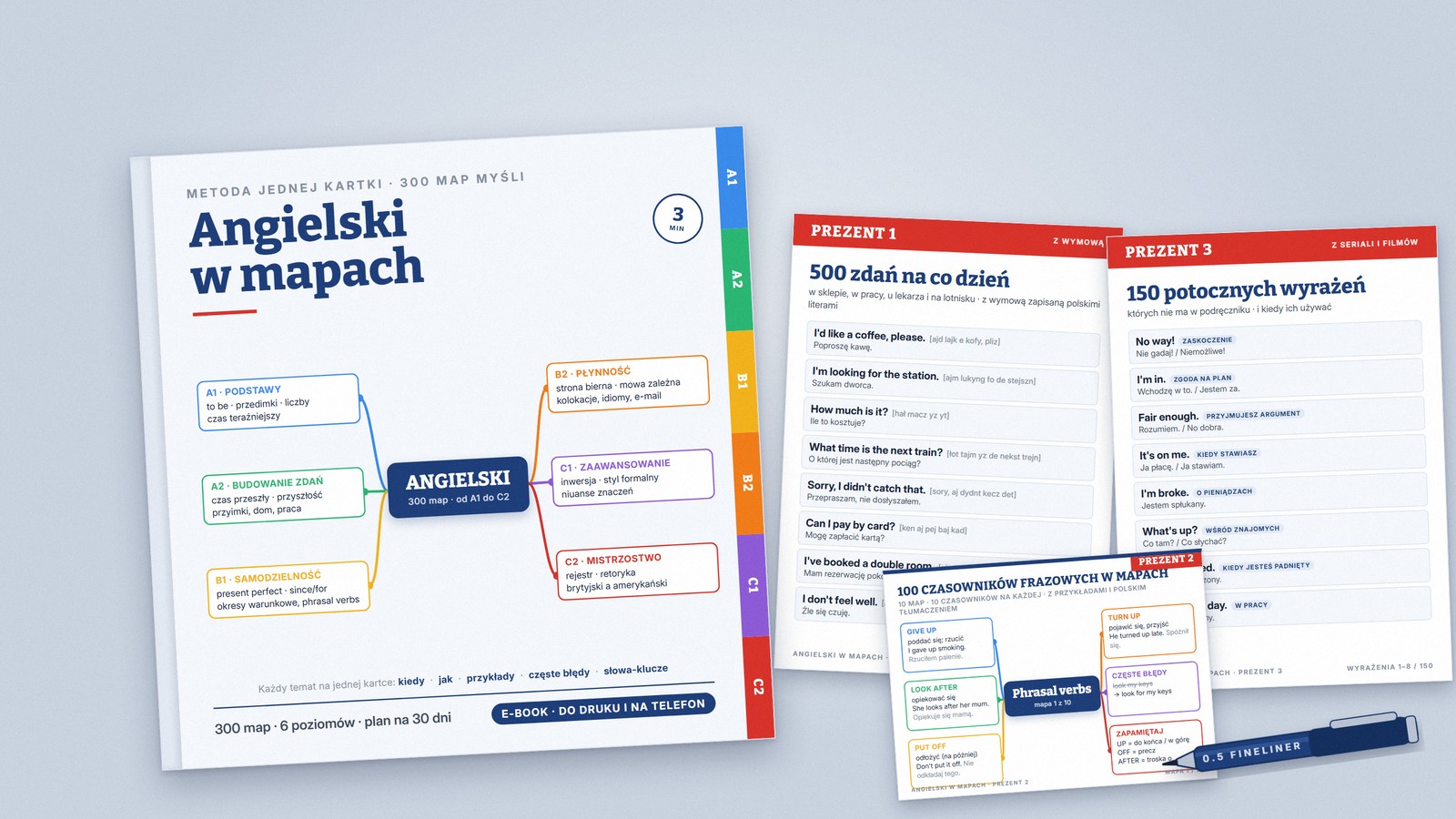 Angielski w mapach – pakiet z trzema prezentami